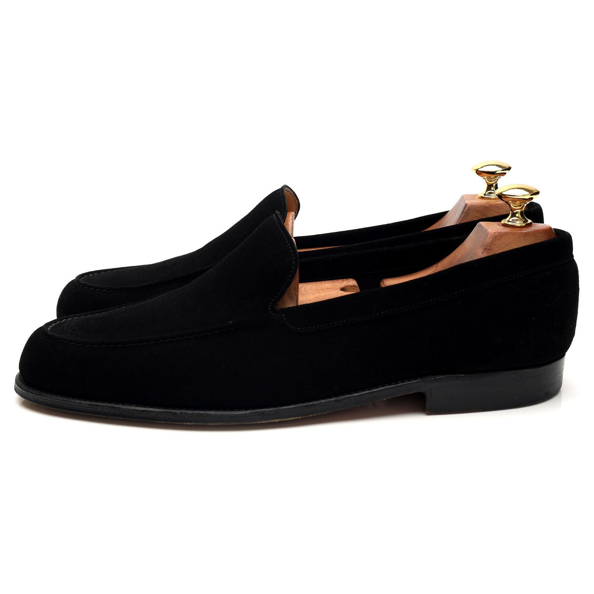 &#39;Chester&#39; Black Suede Loafers UK 9.5 E