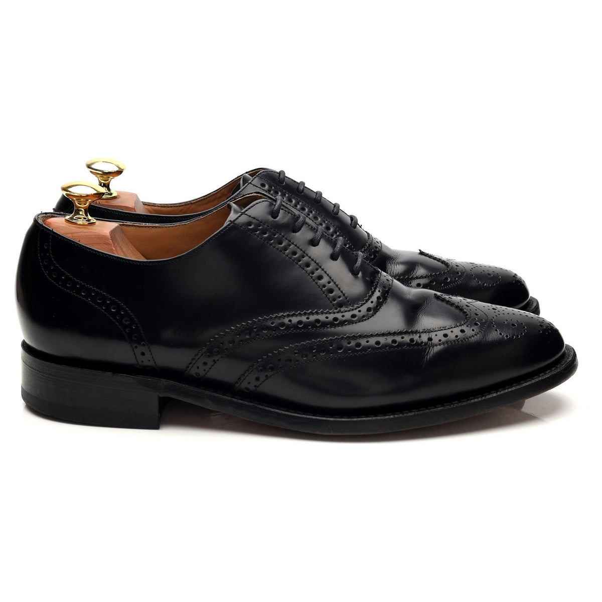 Black Leather Brogues UK 8.5 G