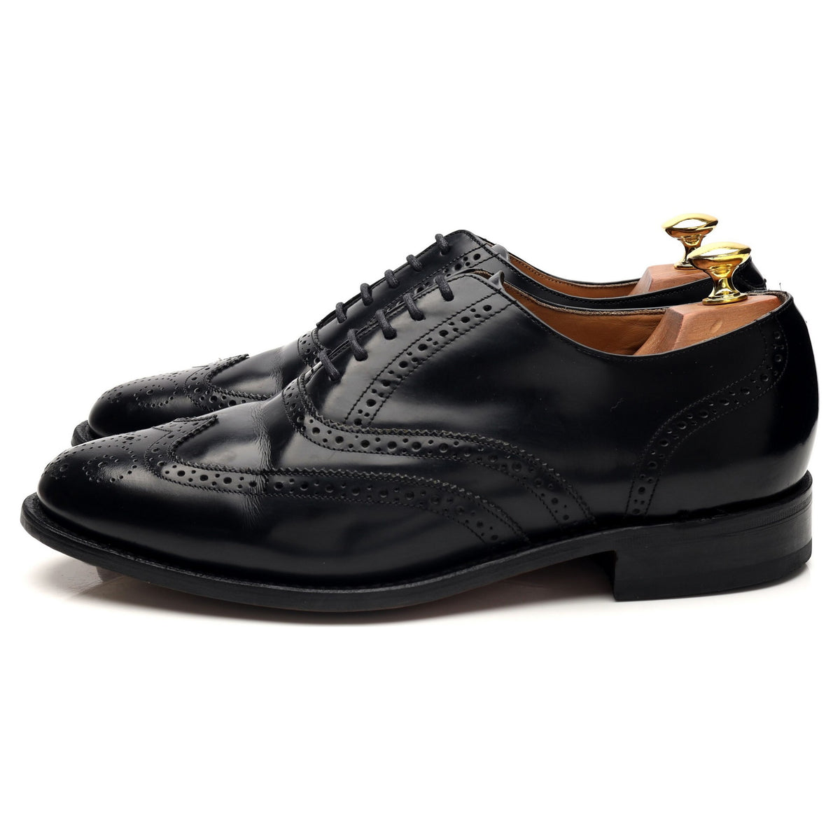 Black Leather Brogues UK 8.5 G