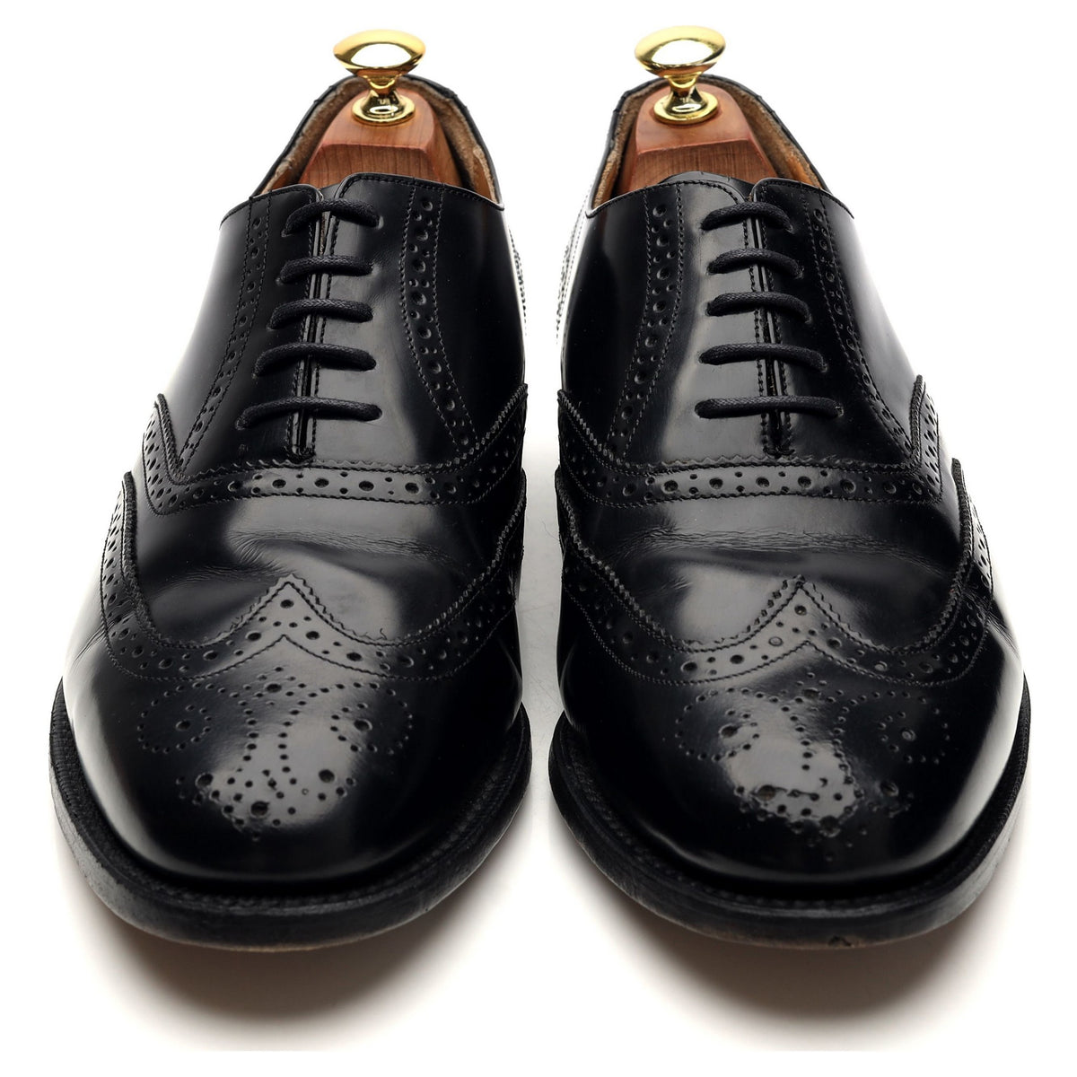 Black Leather Brogues UK 8.5 G