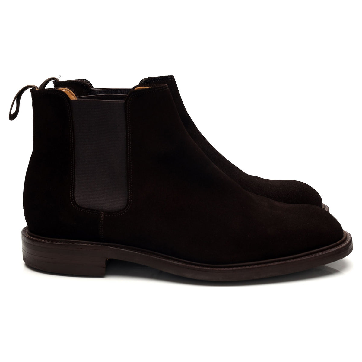 &#39;Jeremy&#39; Dark Brown Suede Chelsea Boots UK 10 F