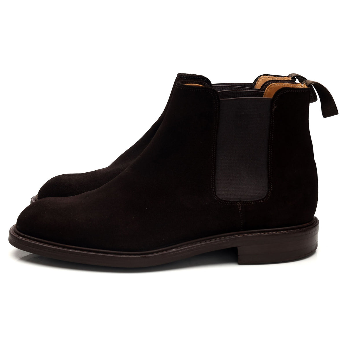 &#39;Jeremy&#39; Dark Brown Suede Chelsea Boots UK 10 F