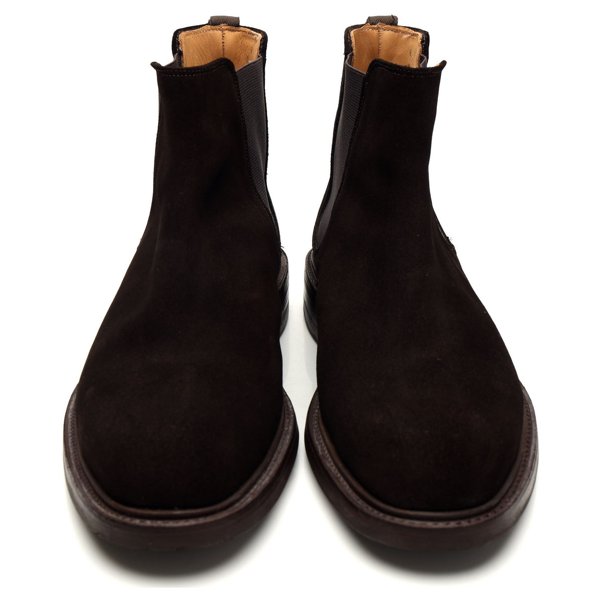 &#39;Jeremy&#39; Dark Brown Suede Chelsea Boots UK 10 F
