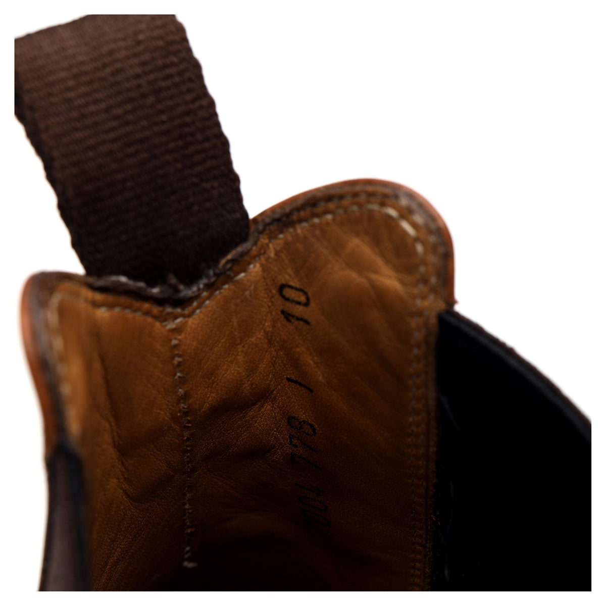 &#39;778&#39; Tan Brown Leather Chelsea Boots UK 10