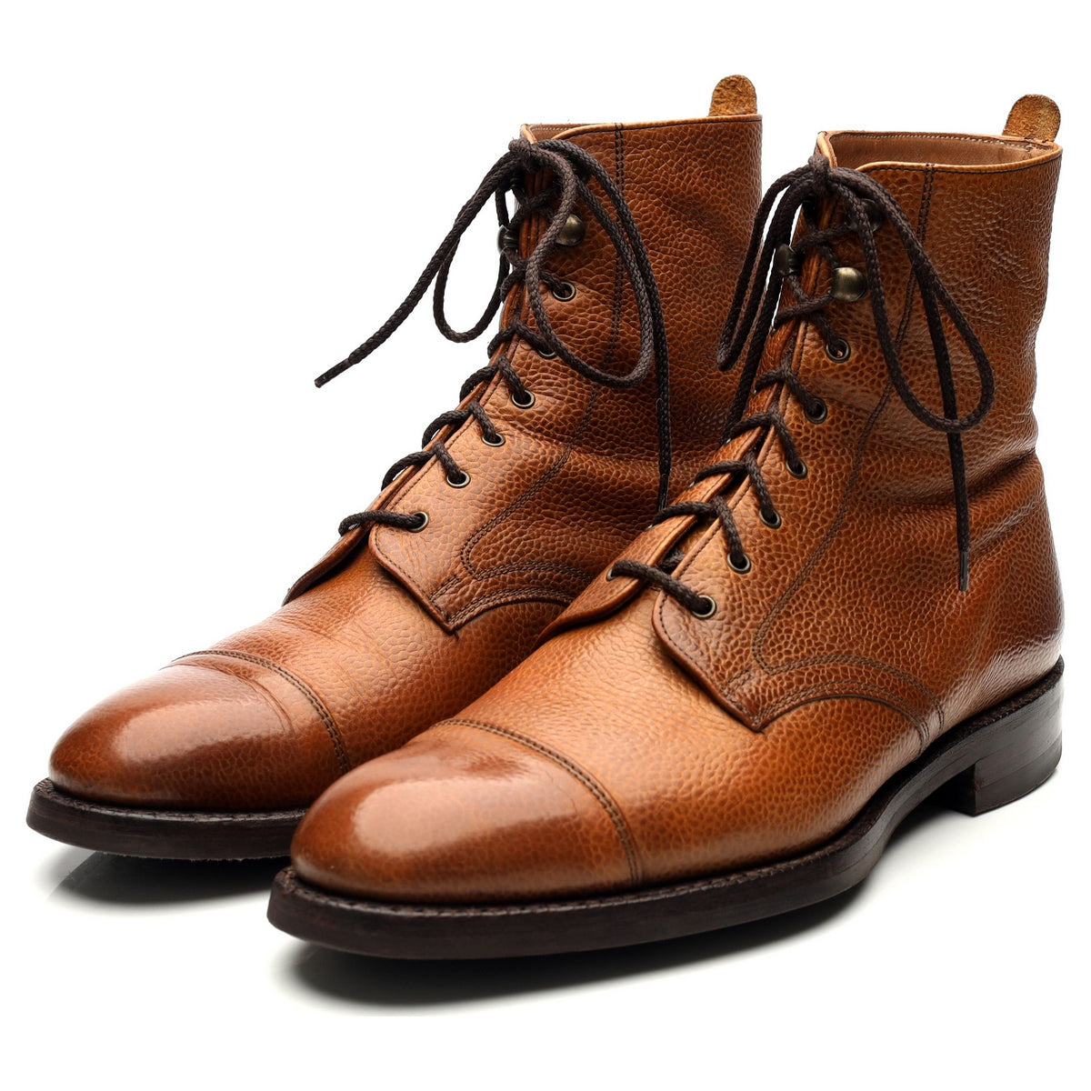 &#39;Elliot&#39; Tan Brown Leather Boots UK 8 F