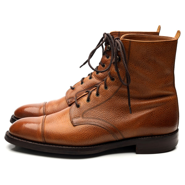 'Elliot' Tan Brown Leather Boots UK 8 F - Abbot's Shoes