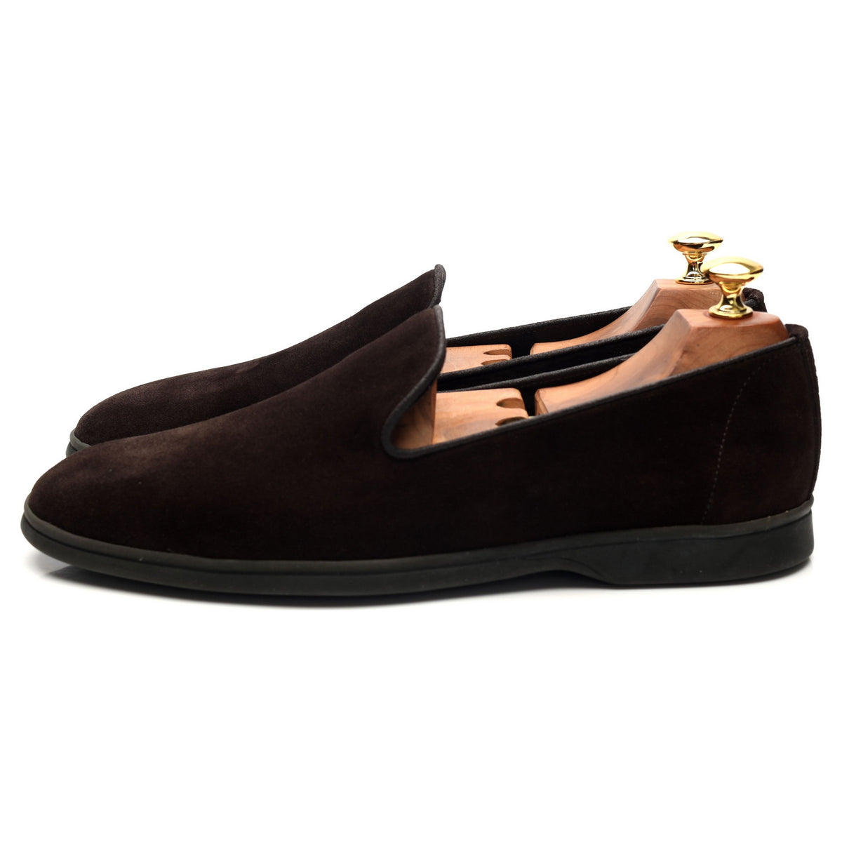 &#39;All Day Slipper&#39; Dark Brown Suede UK 9