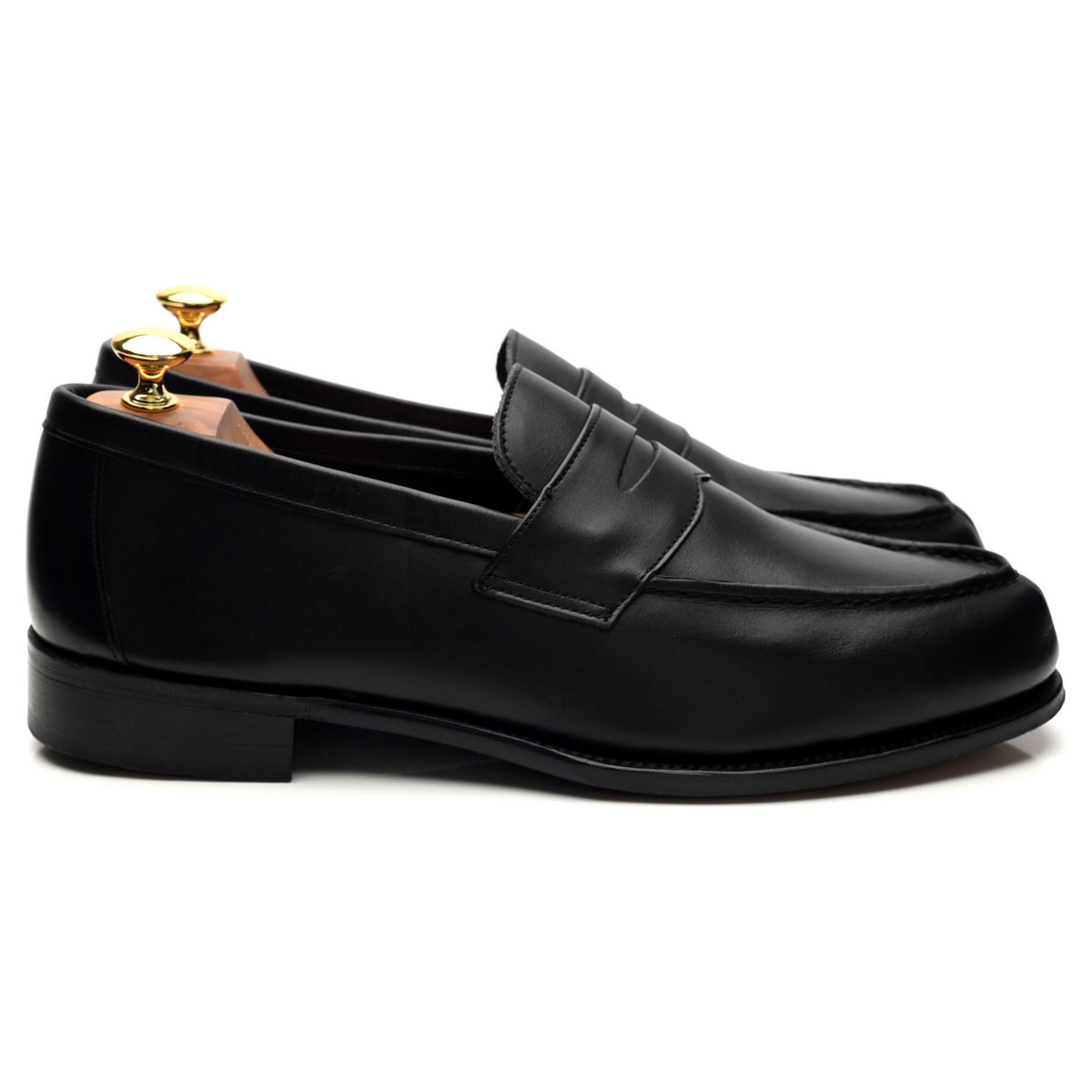 &#39;Cannes&#39; Black Leather Split Toe Loafer UK 11 E