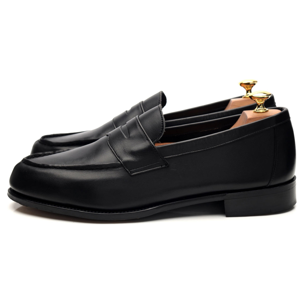 &#39;Cannes&#39; Black Leather Split Toe Loafer UK 11 E