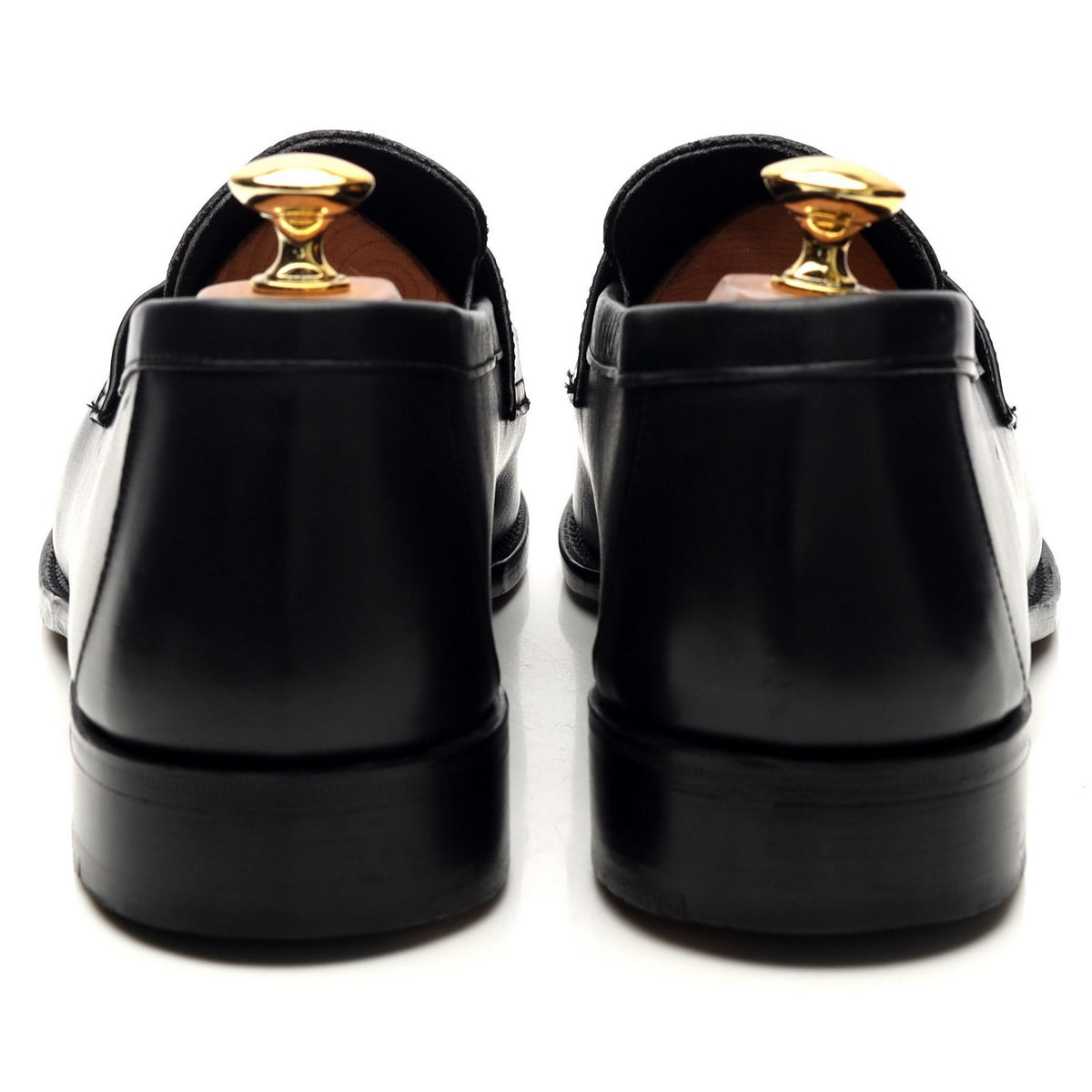 &#39;Cannes&#39; Black Leather Split Toe Loafer UK 11 E