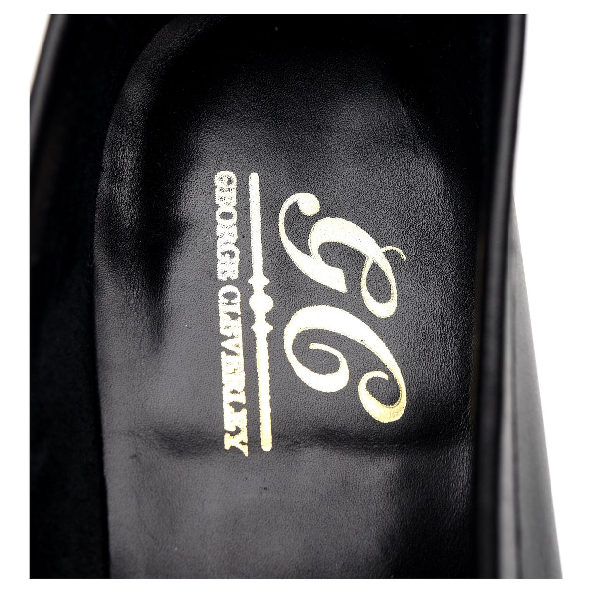 &#39;Cannes&#39; Black Leather Split Toe Loafer UK 11 E