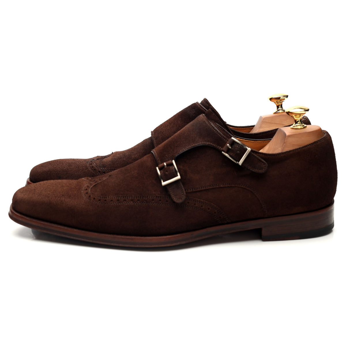 Brown Suede Double Monk Strap EU 44 UK 10