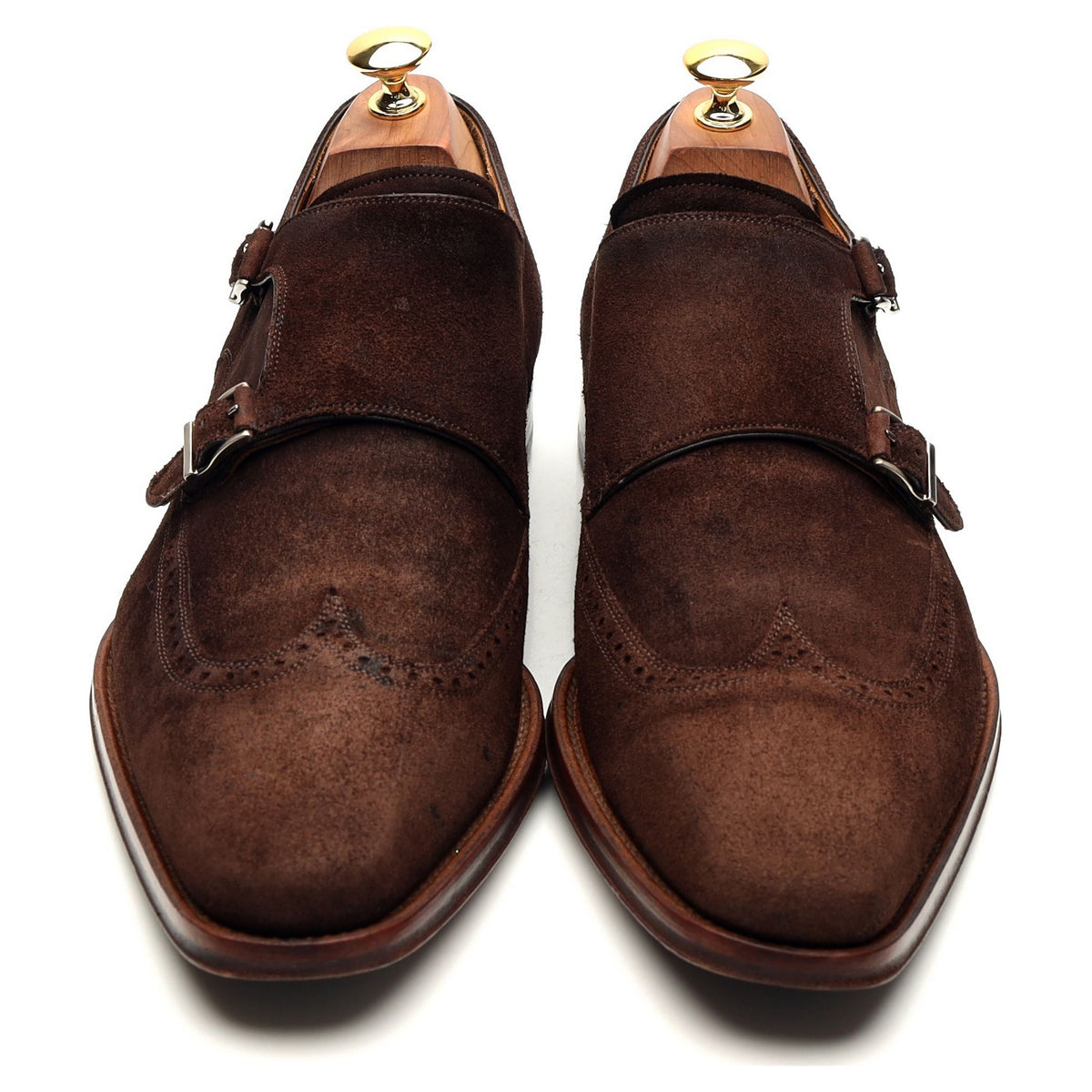 Brown Suede Double Monk Strap EU 44 UK 10