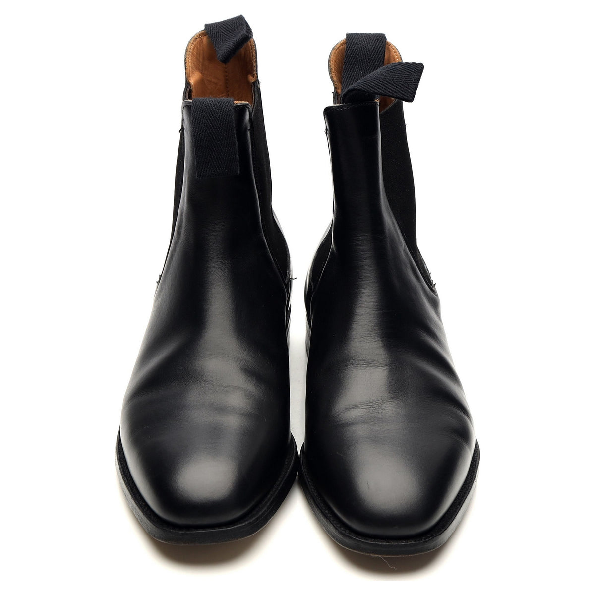 Black Leather Chelsea Boots UK 7