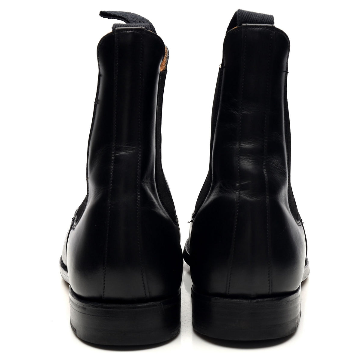 Black Leather Chelsea Boots UK 7