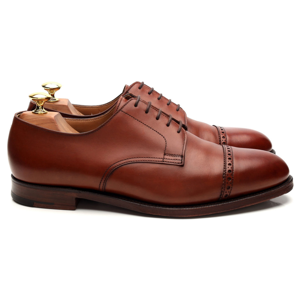 &#39;Draycott&#39; Tan Brown Cap Toe Derby UK 8.5 G