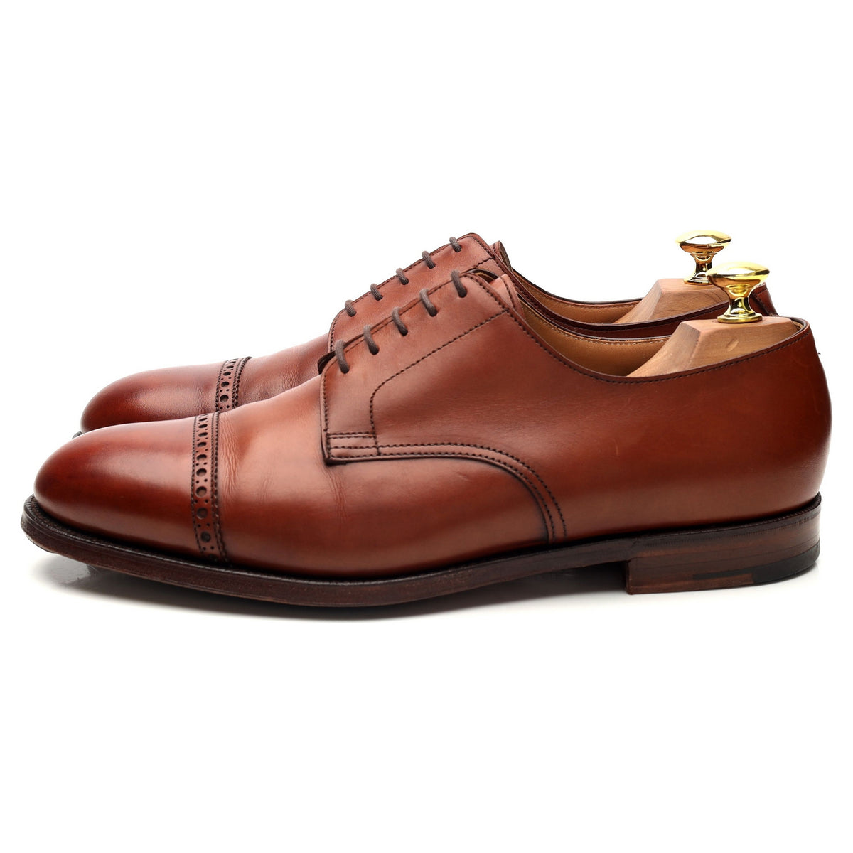 &#39;Draycott&#39; Tan Brown Cap Toe Derby UK 8.5 G