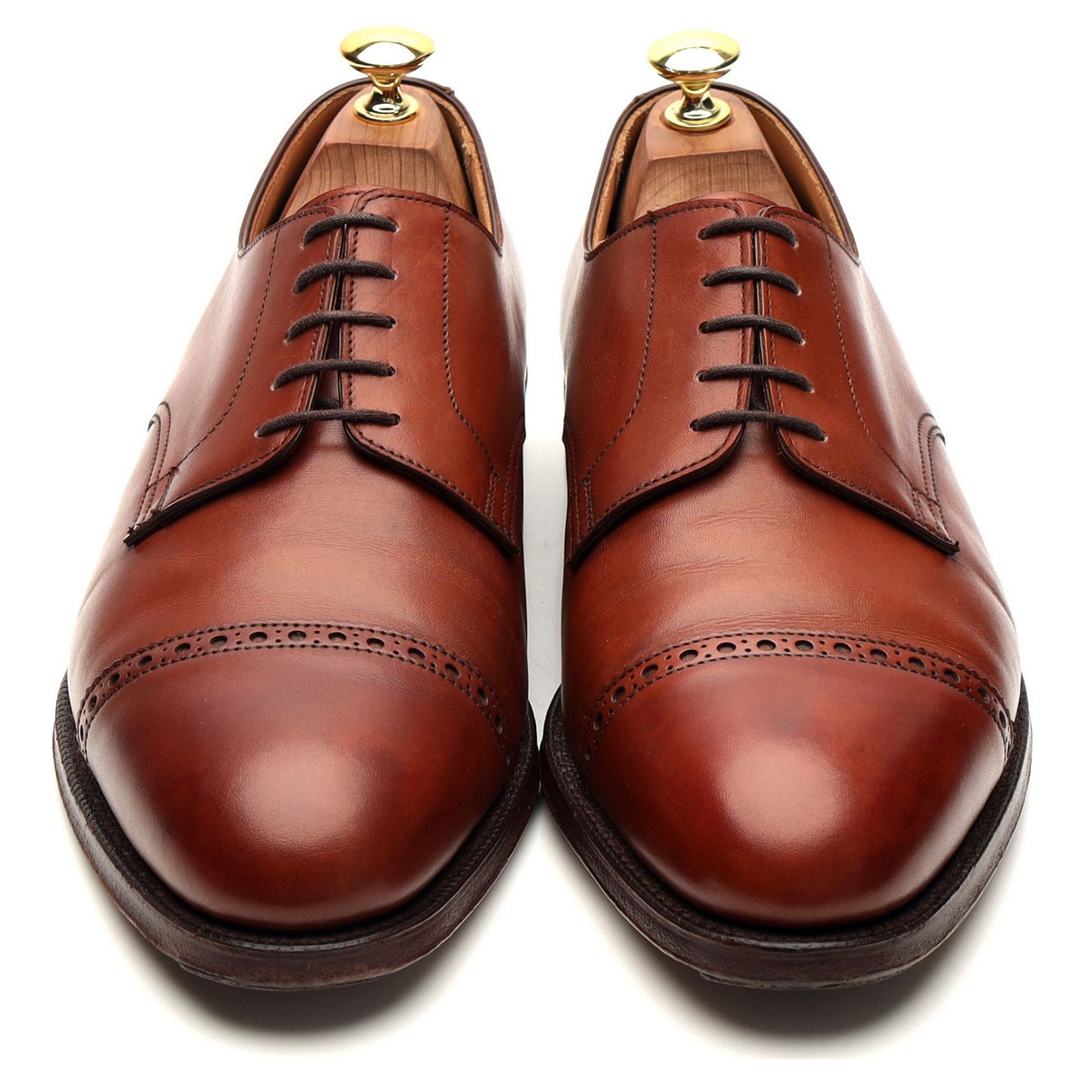 &#39;Draycott&#39; Tan Brown Cap Toe Derby UK 8.5 G