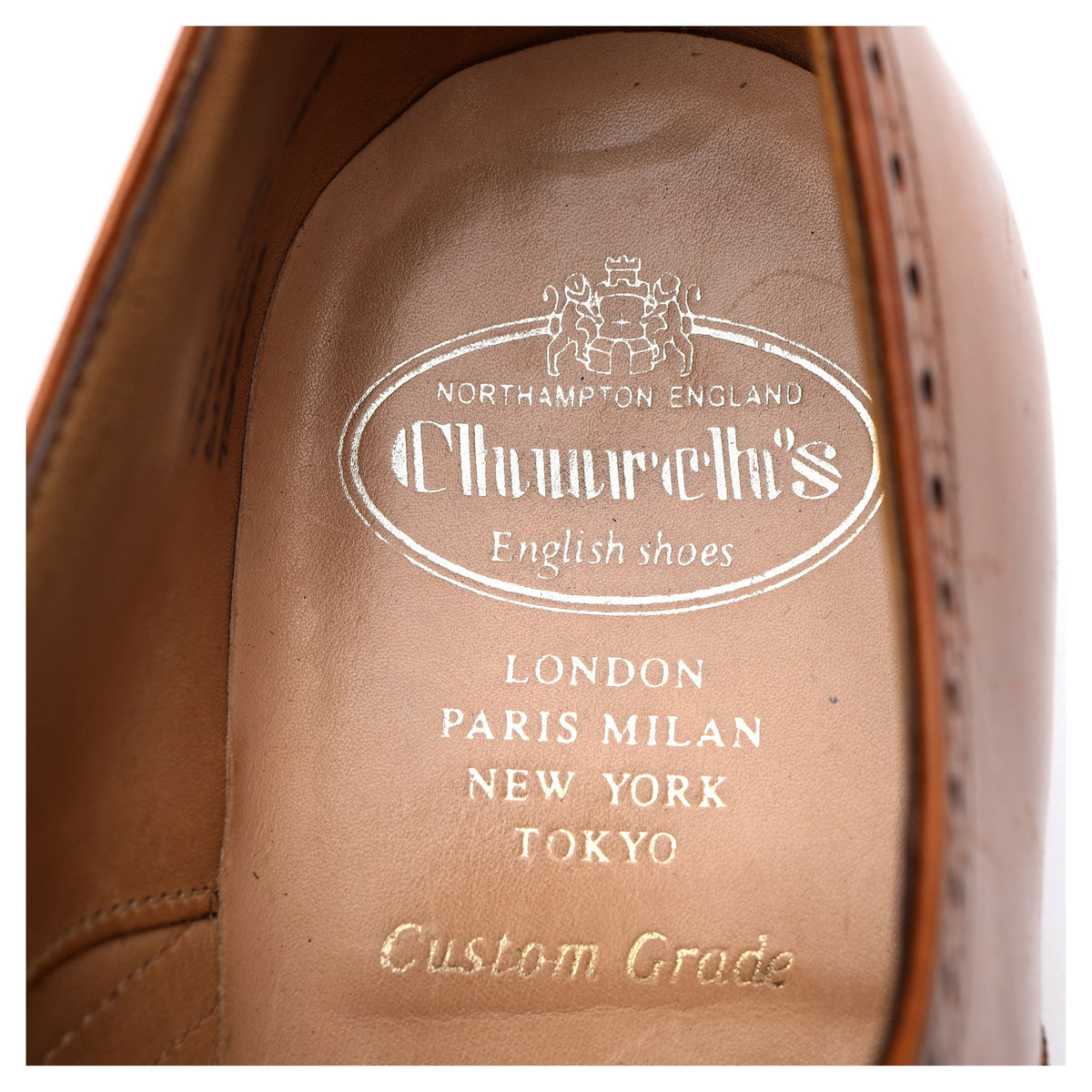 &#39;Toronto&#39; Tan Brown Oxford Brogue UK 8 F