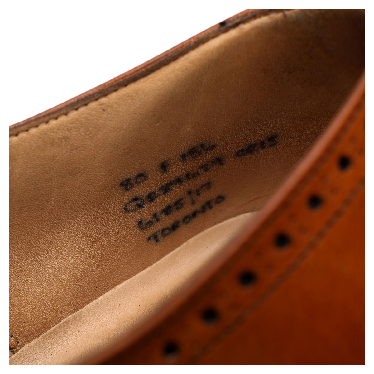 &#39;Toronto&#39; Tan Brown Oxford Brogue UK 8 F