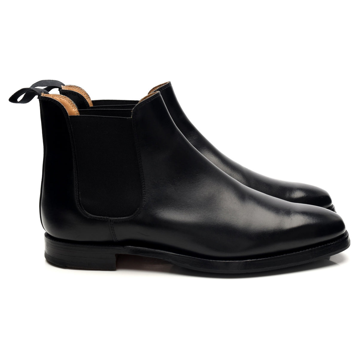 &#39;Chelsea 3&#39; Black Leather Chelsea Boots UK 6 E