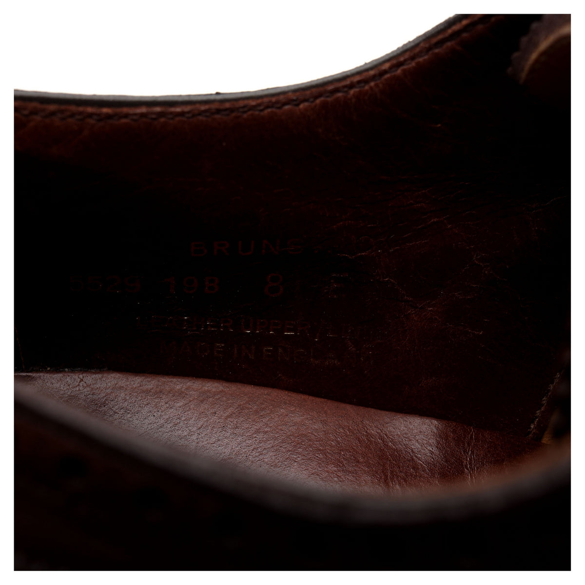 &#39;Brunswick&#39; Dark Brown Leather Derby Brogue UK 8 E