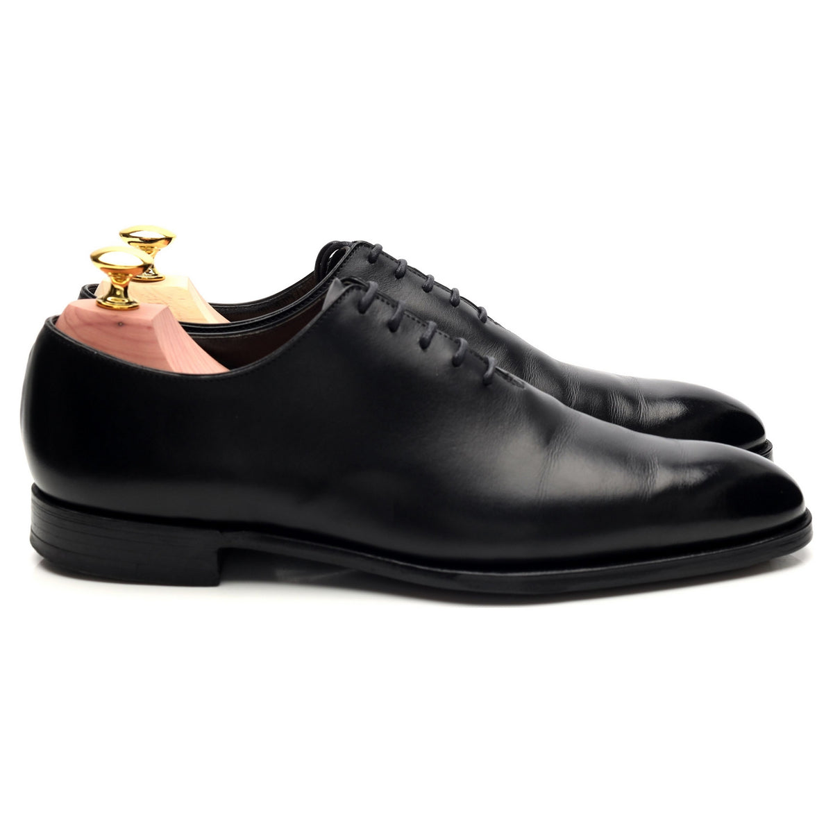 &#39;Hanover&#39; Black Leather Wholecut Oxford UK 7 D