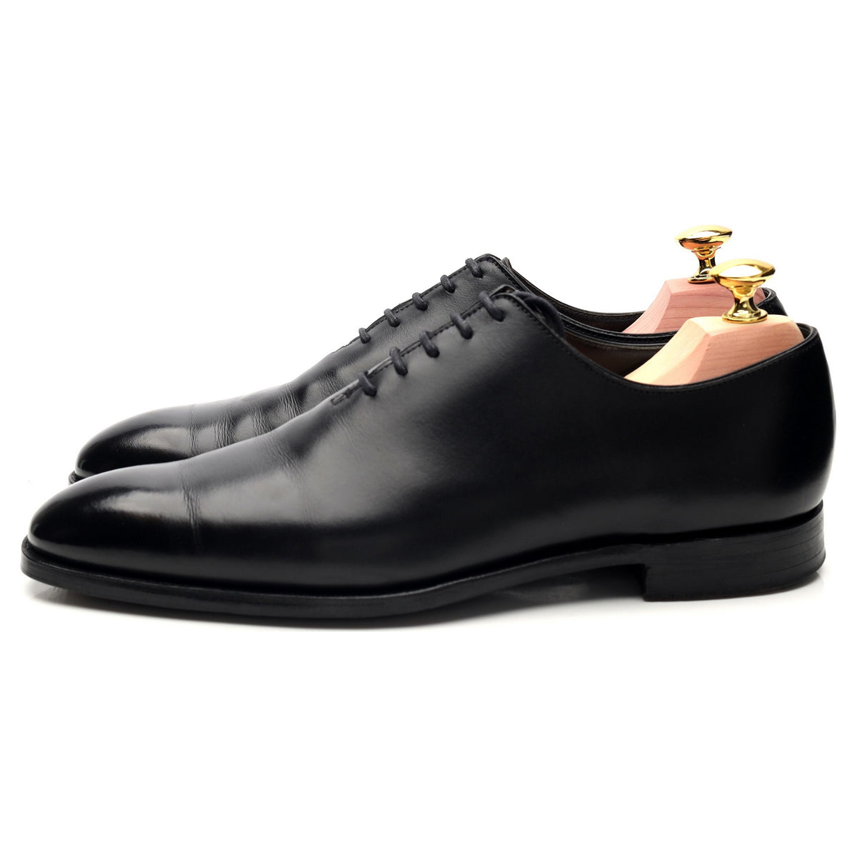 &#39;Hanover&#39; Black Leather Wholecut Oxford UK 7 D