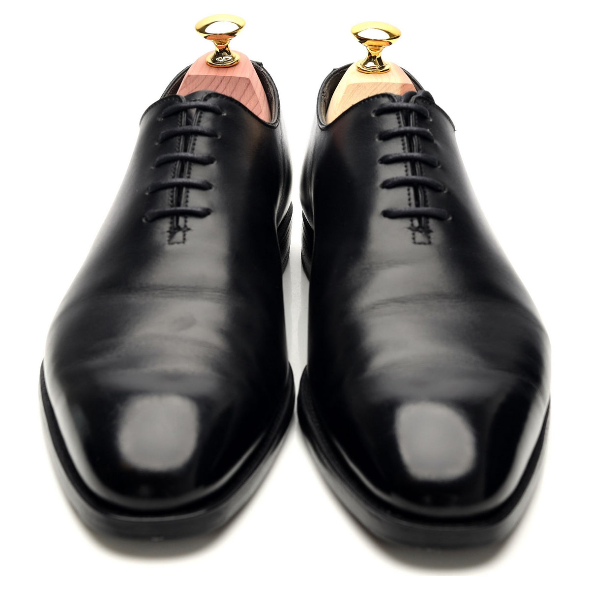 &#39;Hanover&#39; Black Leather Wholecut Oxford UK 7 D