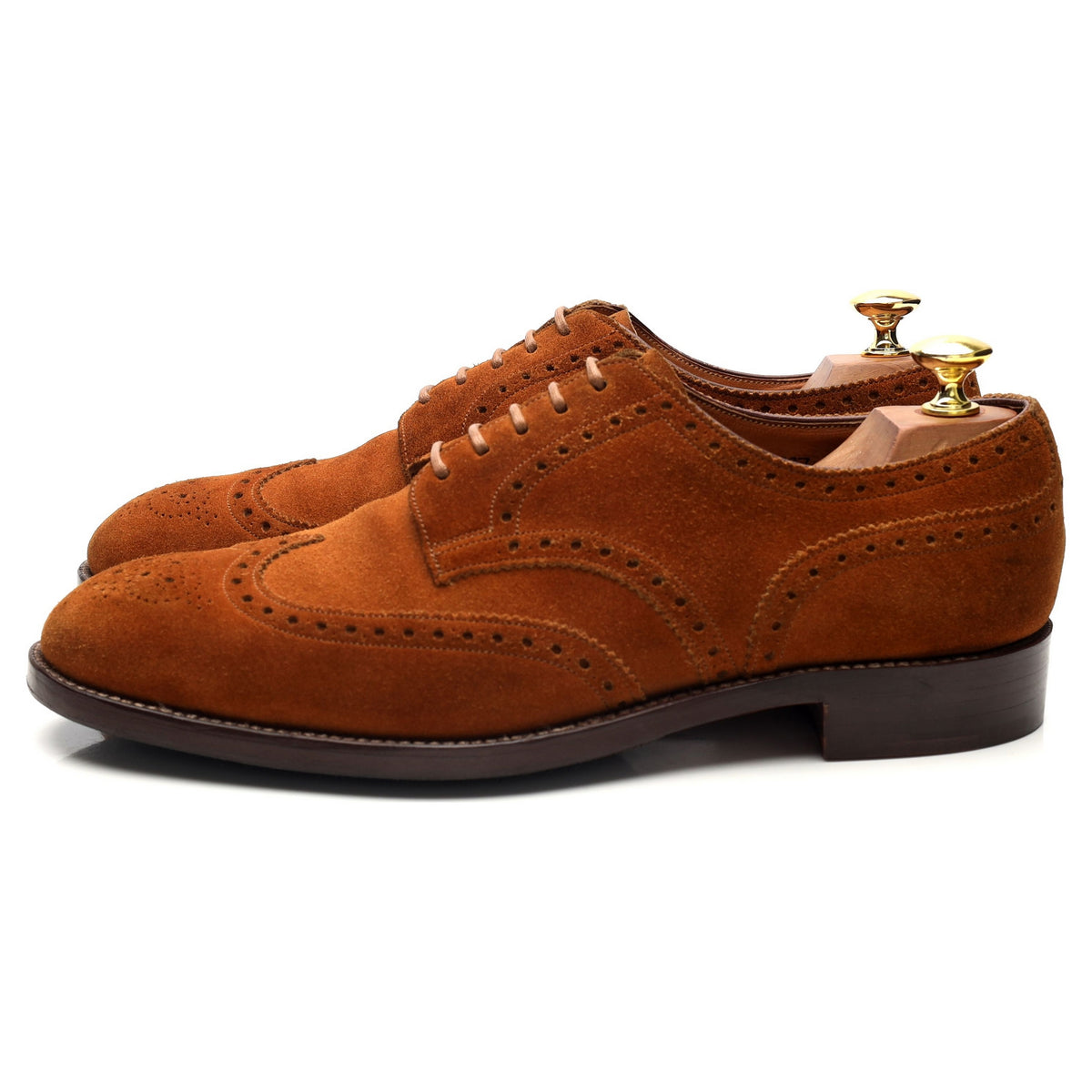 Snuff Brown Suede Derby Brogue UK 8.5 E