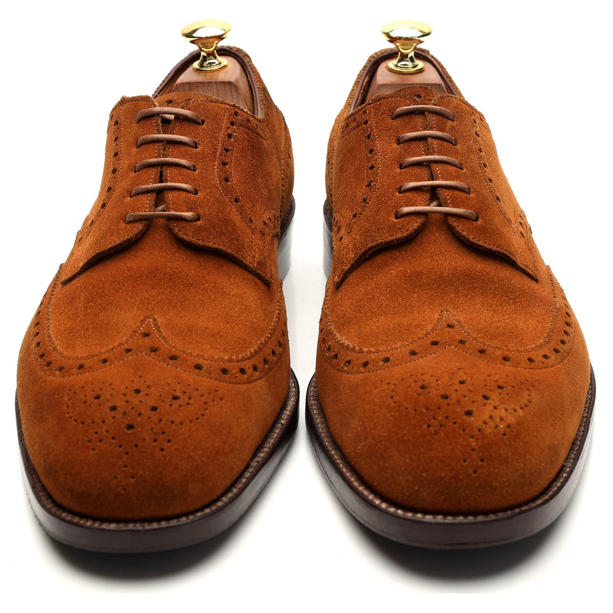 Snuff Brown Suede Derby Brogue UK 8.5 E