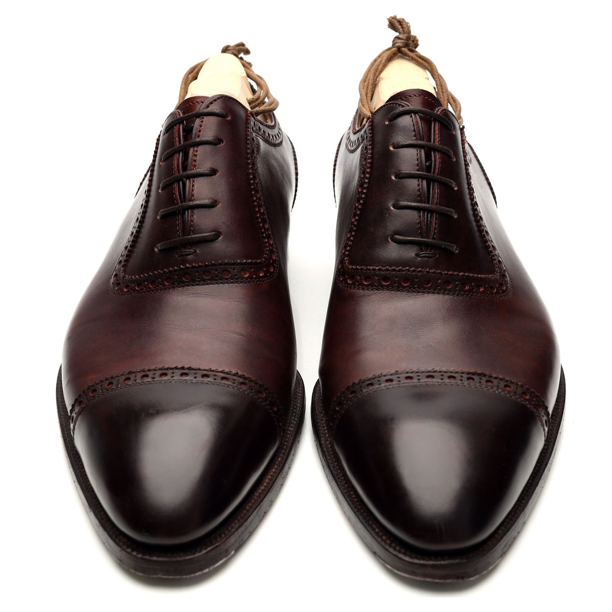 MTO Burgundy Leather Oxford UK 10 F