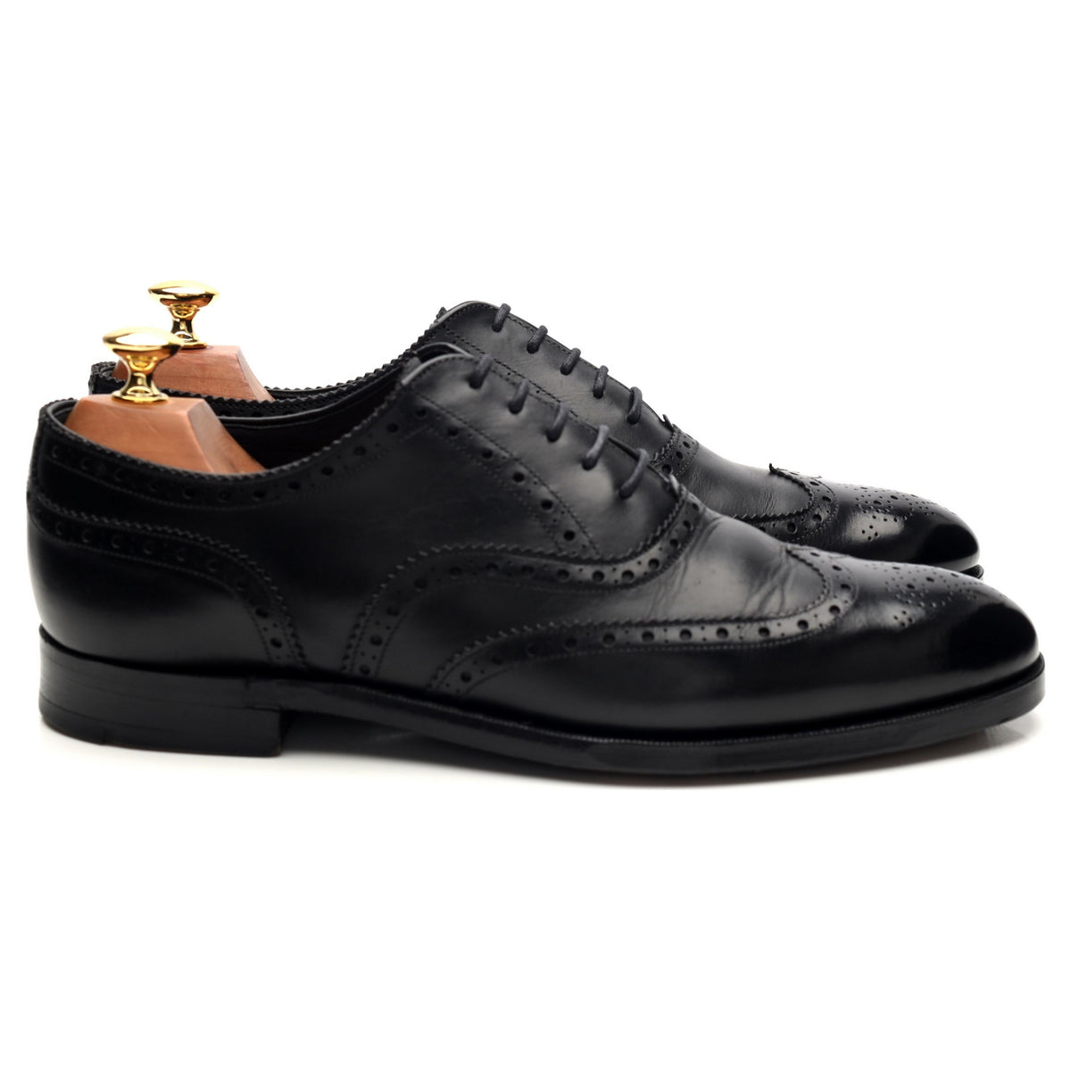 Poulson Skone &amp; Co Black Leather Oxford Brogues UK 9 E