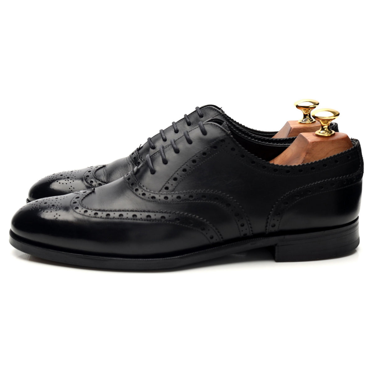 Poulson Skone &amp; Co Black Leather Oxford Brogues UK 9 E