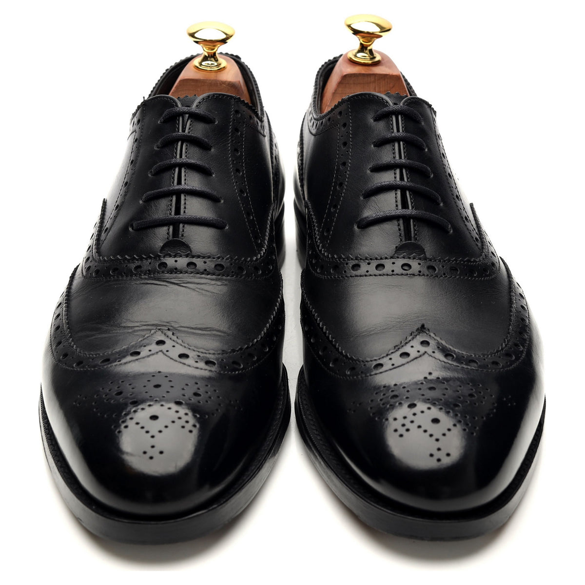 Poulson Skone &amp; Co Black Leather Oxford Brogues UK 9 E