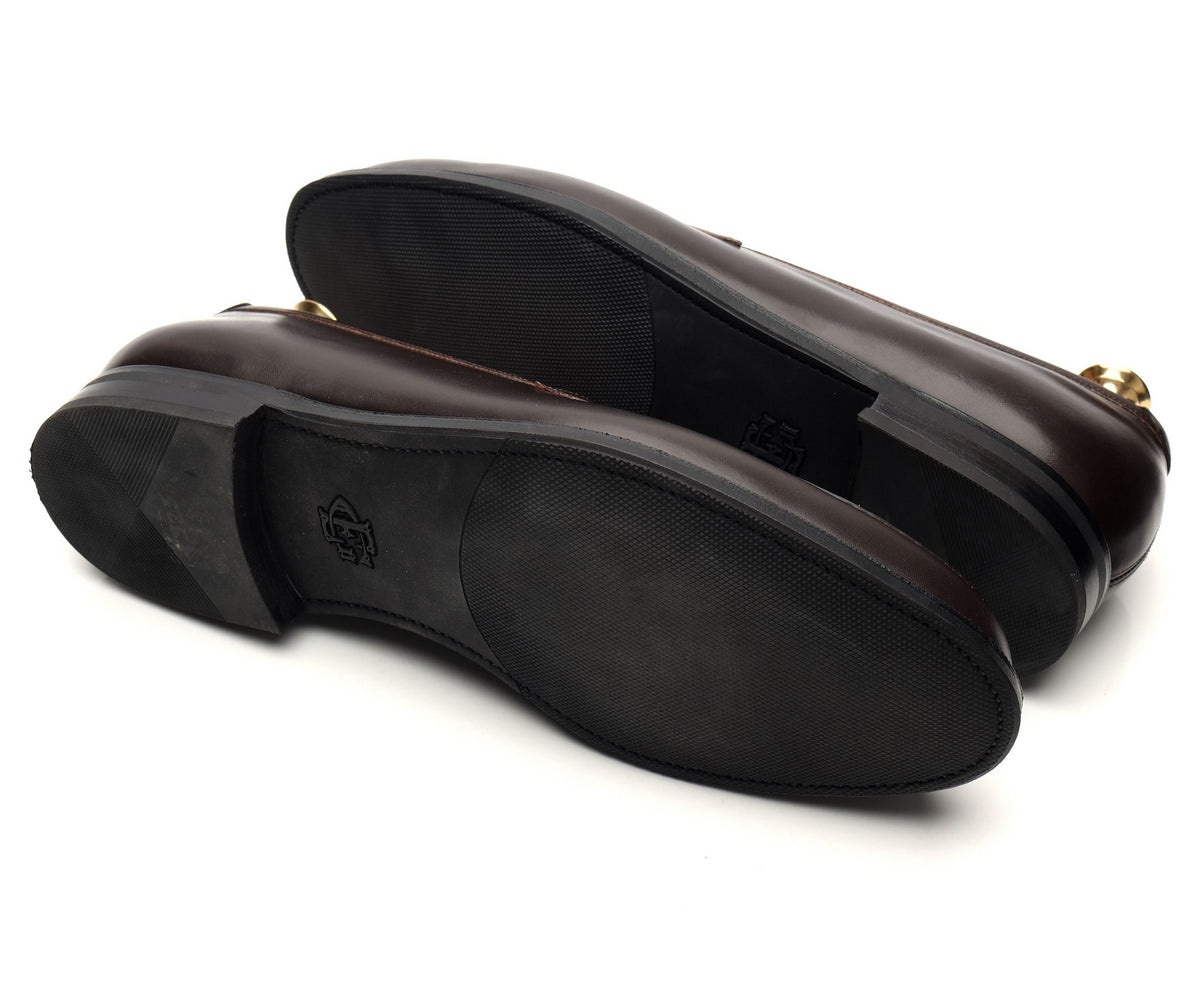 &#39;Duke&#39; Two Tone Brown Leather Loafers UK 8.5 E