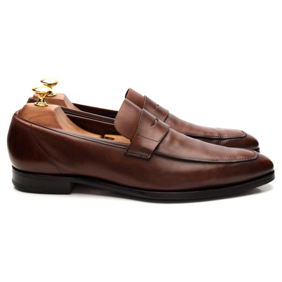 &#39;George&#39; Dark Brown Leather Loafer UK 8 E