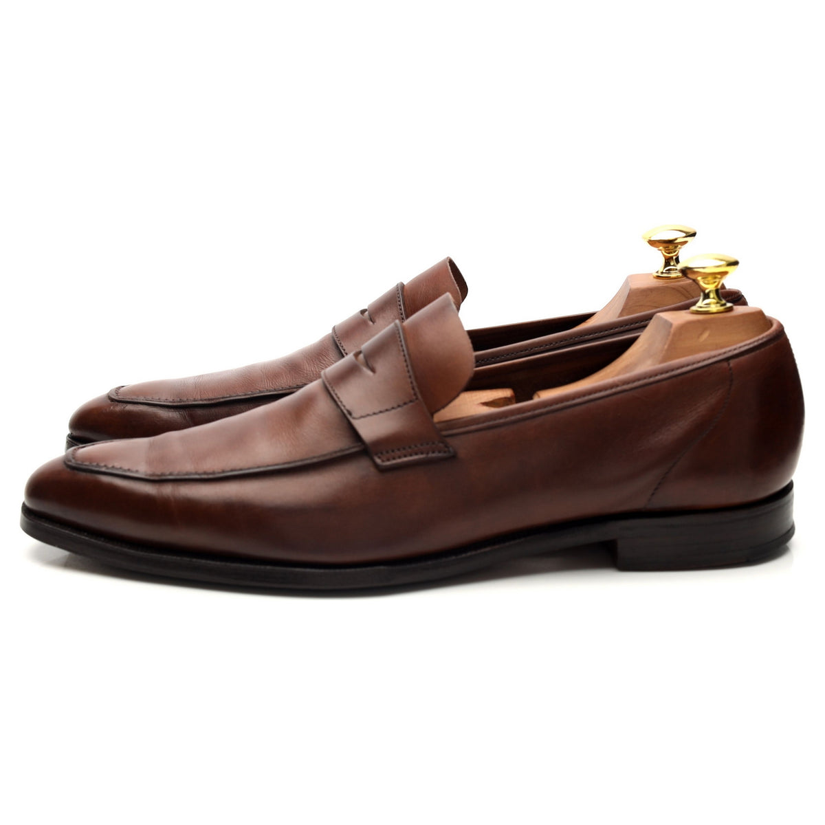 &#39;George&#39; Dark Brown Leather Loafer UK 8 E