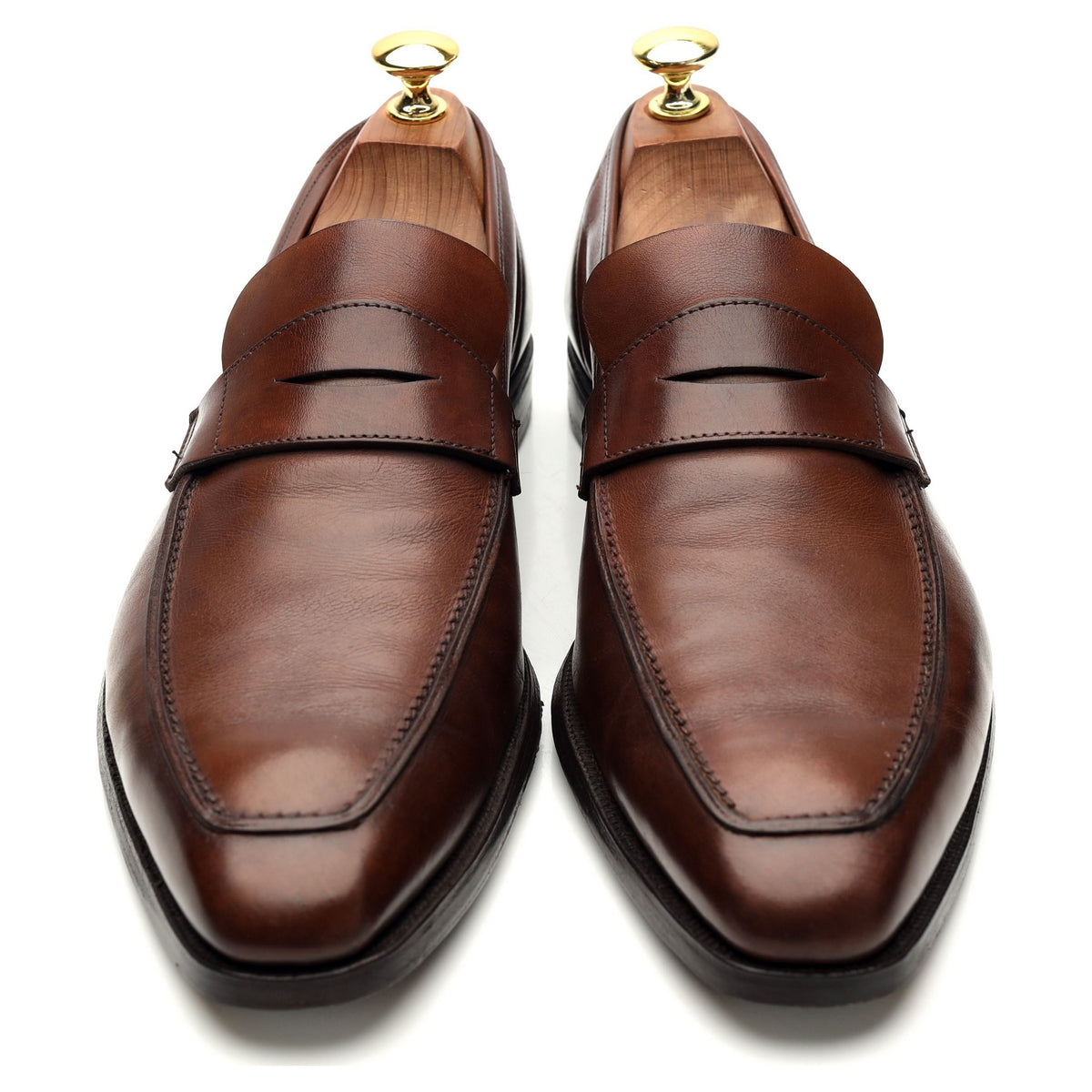 &#39;George&#39; Dark Brown Leather Loafer UK 8 E