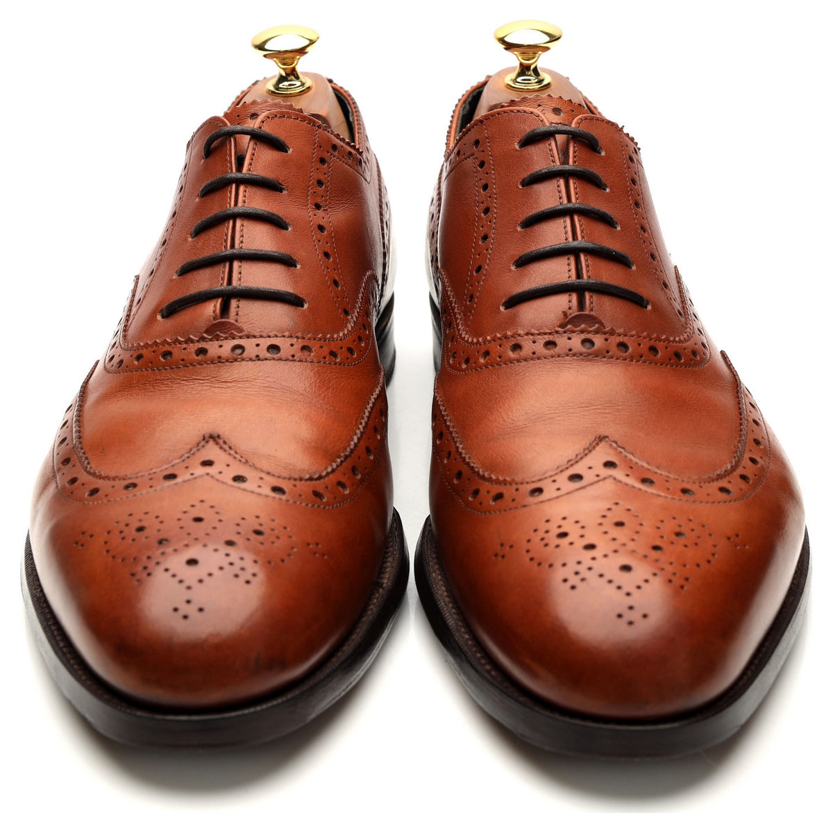 Poulson Skone &amp; Co Tan Leather Oxford Brogue UK 10.5 E