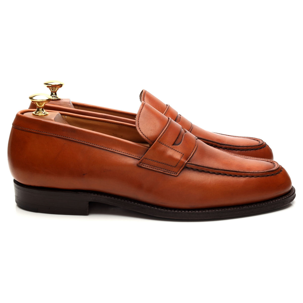 &#39;Darwin&#39; Tan Brown Leather Loafer UK 9 F