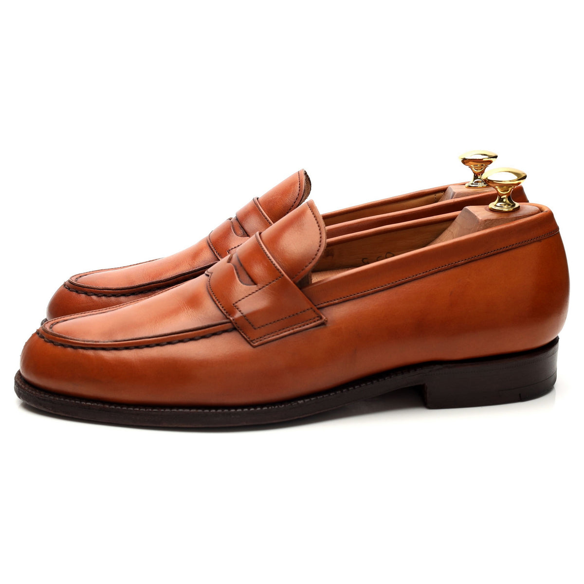 &#39;Darwin&#39; Tan Brown Leather Loafer UK 9 F