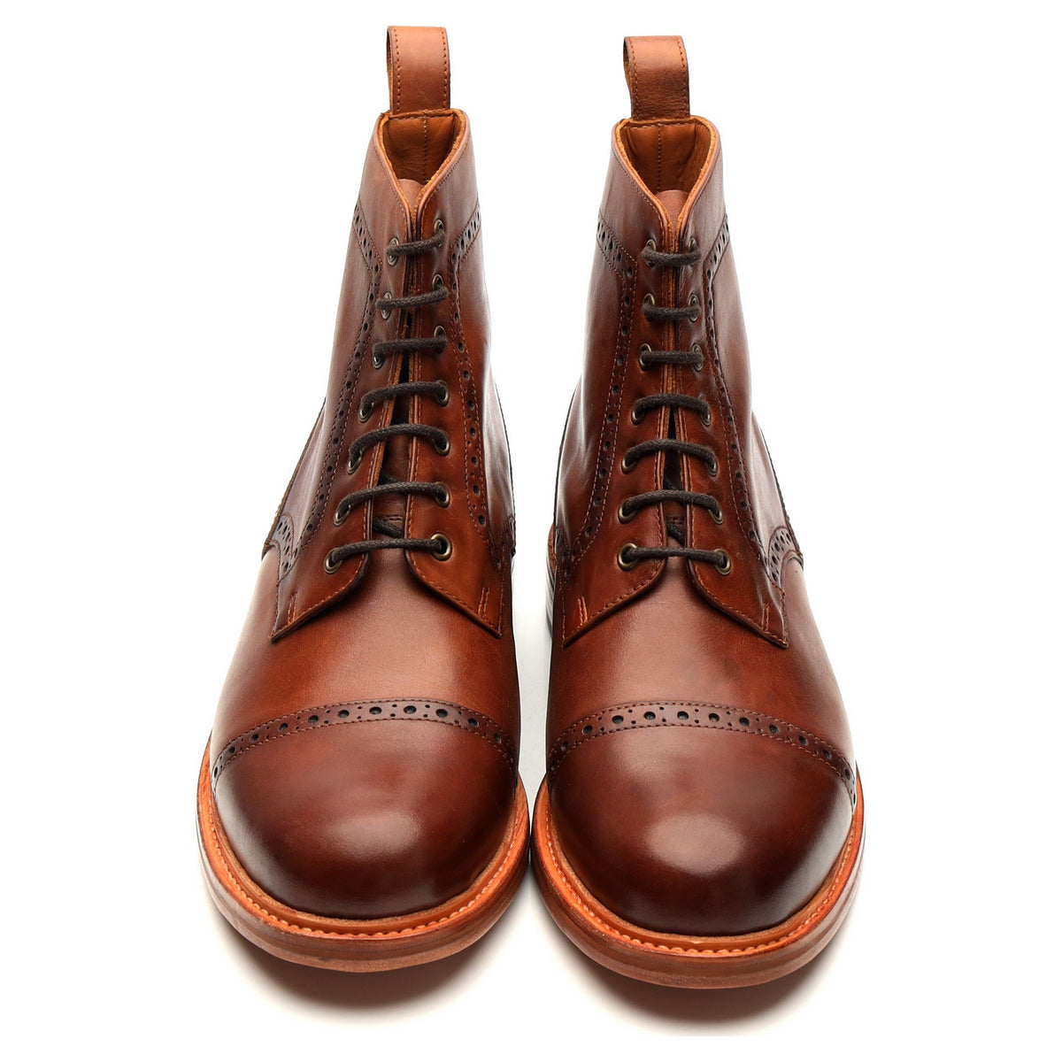 &#39;Caldbeck ll&#39; Tan Brown Leather Derby Boots UK 8 G