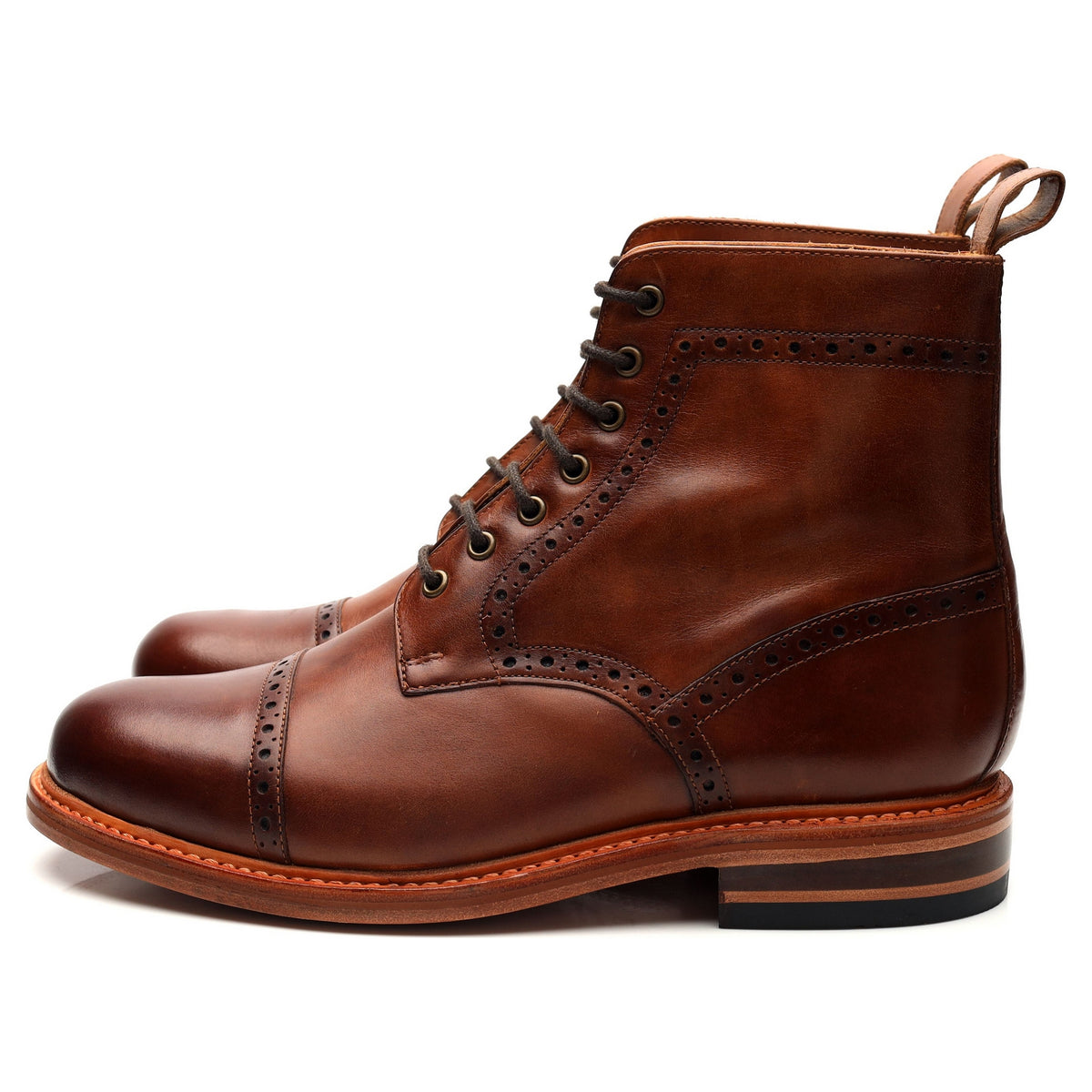 &#39;Caldbeck ll&#39; Tan Brown Leather Derby Boots UK 8 G