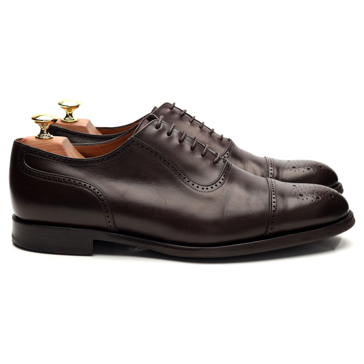 &#39;Cernay&#39; Dark Brown Leather Oxford Brogue UK 8.5 E