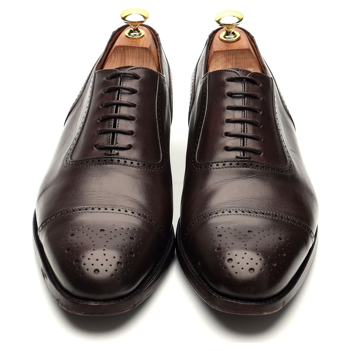 &#39;Cernay&#39; Dark Brown Leather Oxford Brogue UK 8.5 E