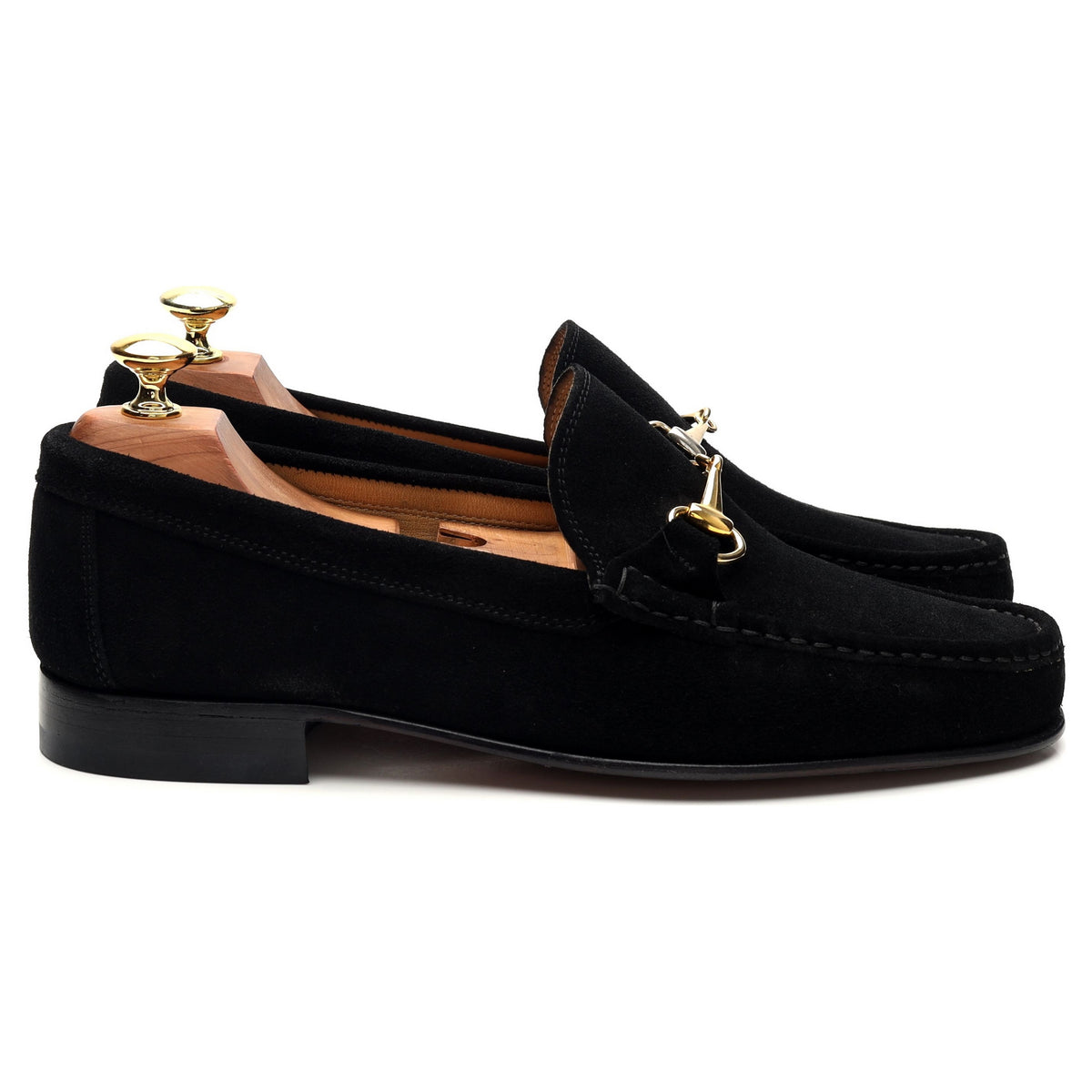 &#39;Parma&#39; Black Suede Horsebit Loafer UK 8 EU 42