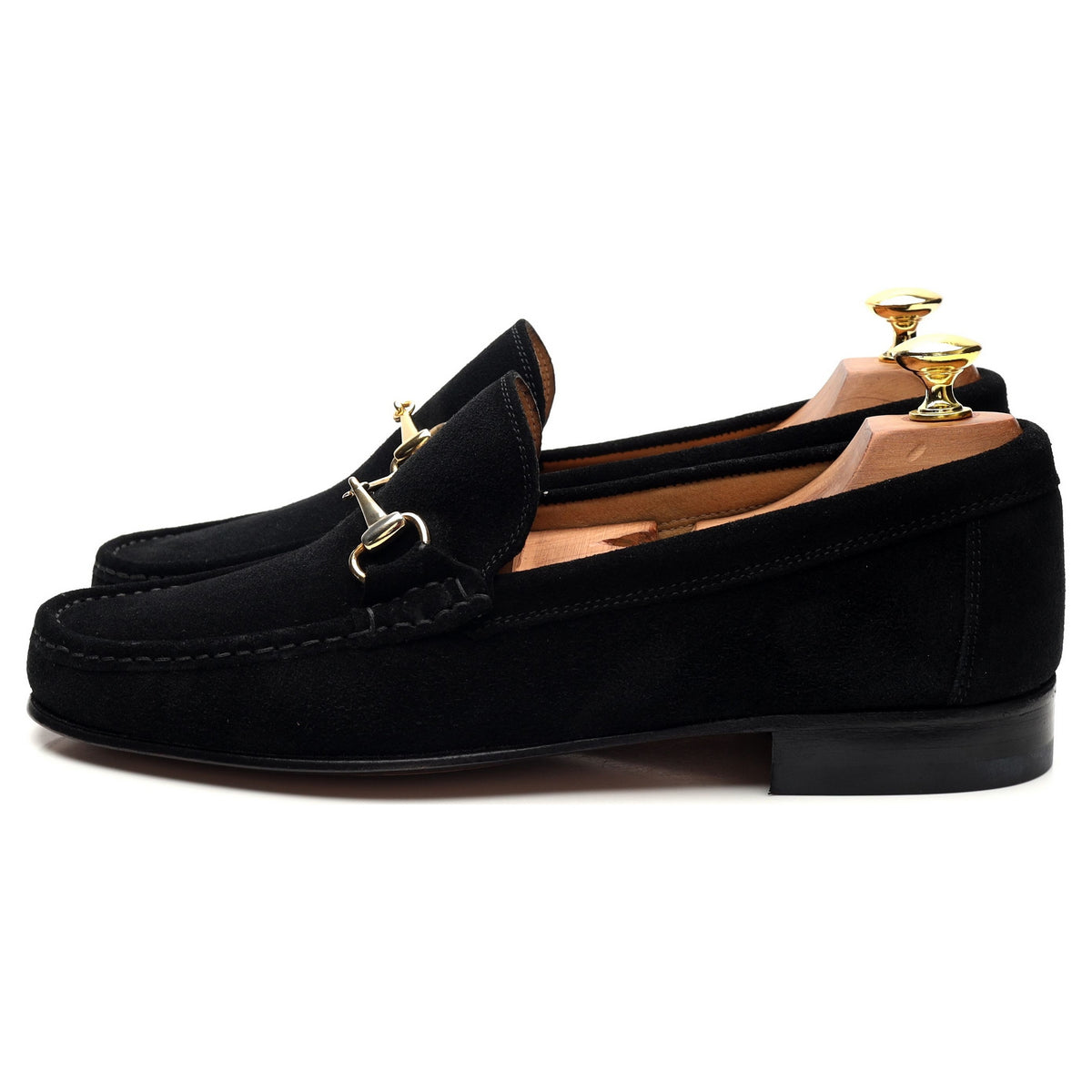 &#39;Parma&#39; Black Suede Horsebit Loafer UK 8 EU 42