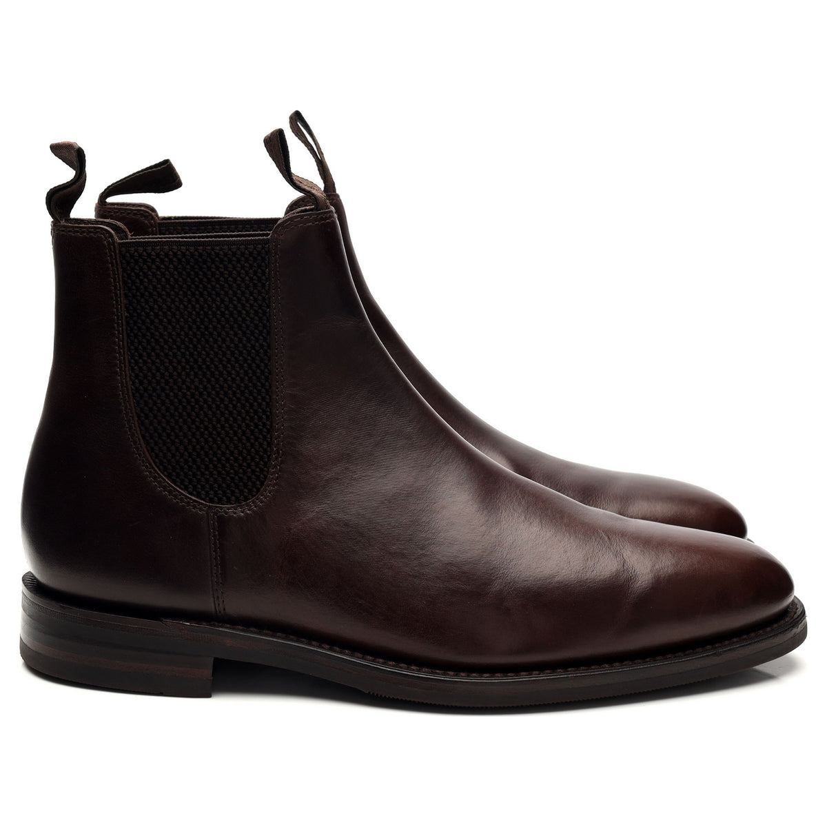 1880 &#39;Emsworth&#39; Dark Brown Leather Chelsea Boots UK 8 F