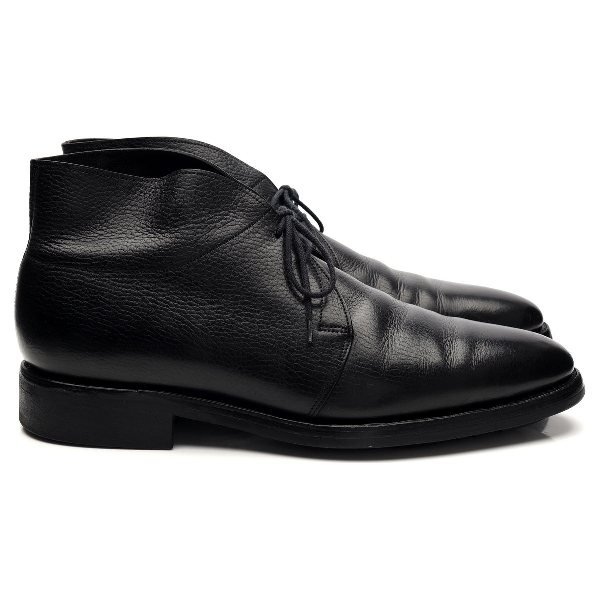 &#39;Romsey&#39; Black Leather Chukka Boots UK 8.5 E